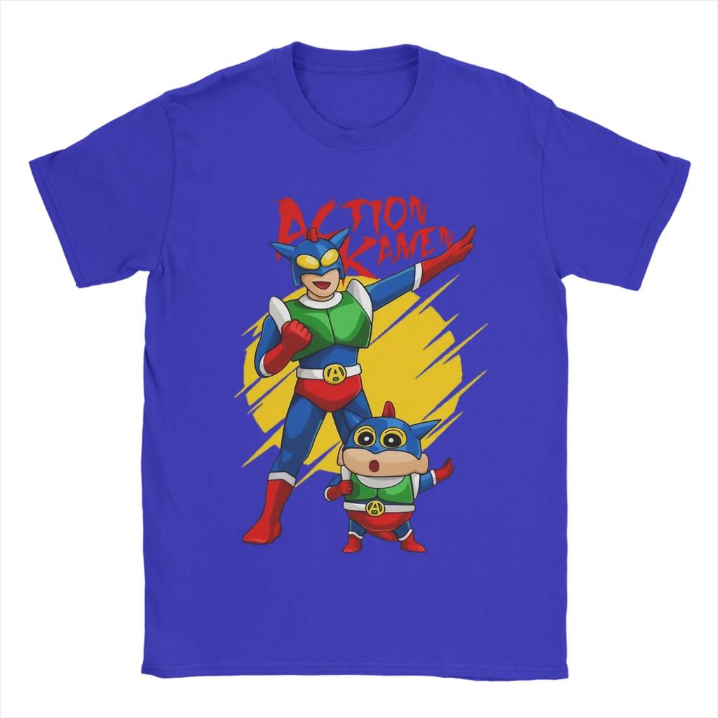 Kawaii Crayon Shinchan Blushing Tshirts Unisex Round Neck Short Sleeve Top Tee Cotton Summer Clothing