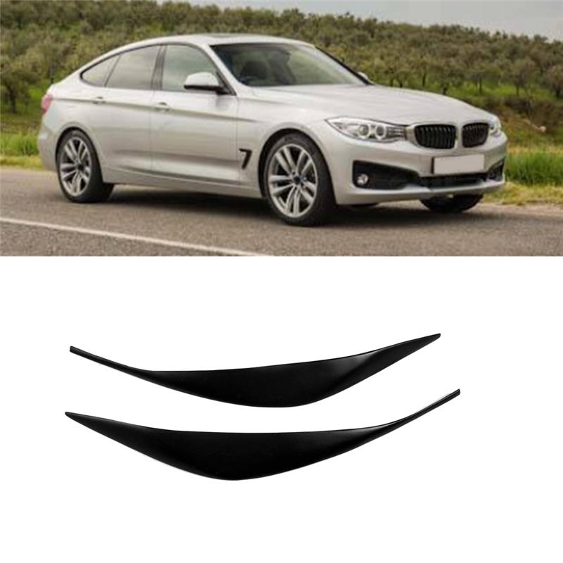 For BMW F34 GT330 GT328 GT300 2016- Car Front Headlight Eyebrow Eyelid Resin Trim Sticker Head Light