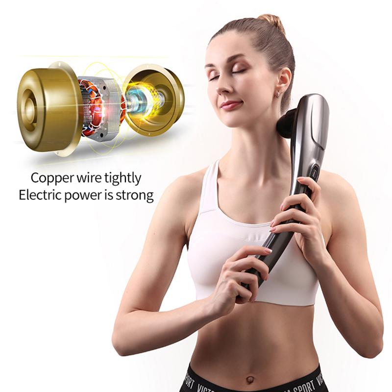NEWEST Dolphin Electric Massage Stick Cervical MassagingTool Neck Shoulder Waist Home Massage Hammer Back Multifunctional Whole Body