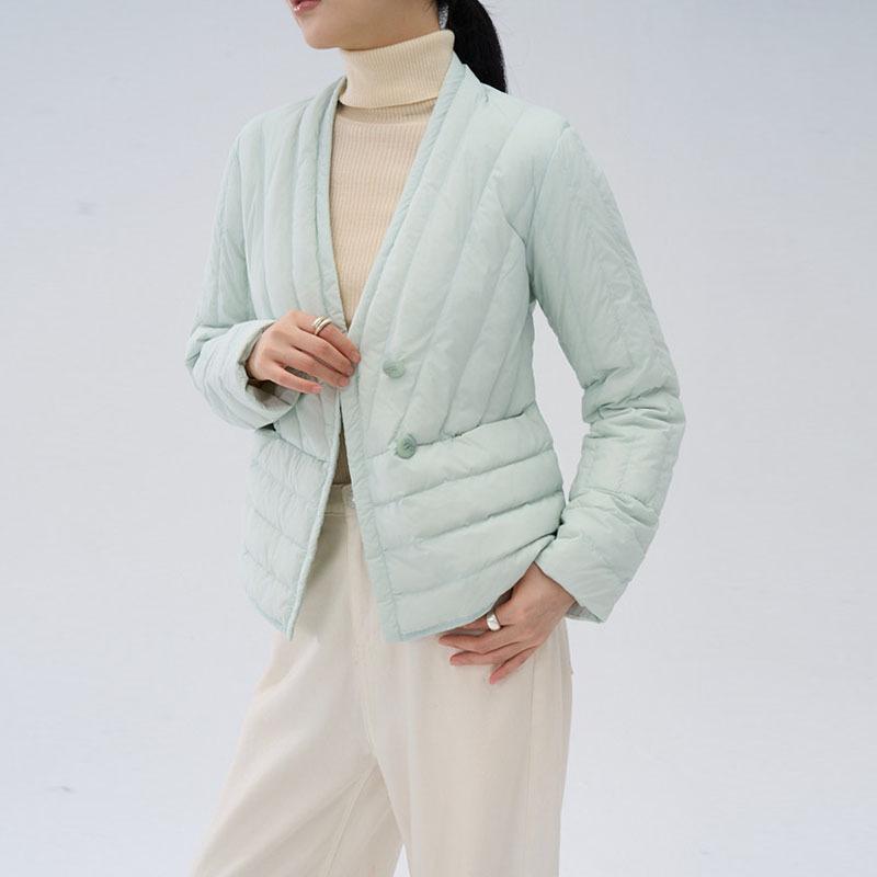 Trendy Women's Slimming V-neck Down Vest - Winter 2026 Fashion, Casual Wear with Gentle Light and White Duck Down