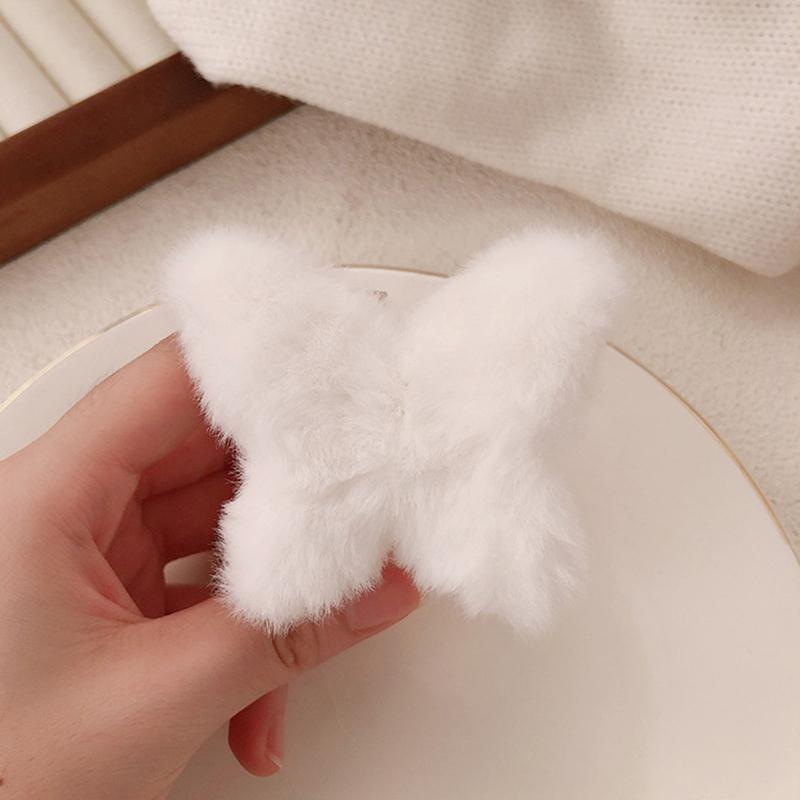 Roztomilý podzimní zimní plyšový motýlek klip na žraloka univerzální velká spona pro ženy dívky sladké vlasy doplňky dárky