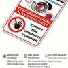 Outdoor Metal Security Sign Camera Surveillance Warning Plate 20x30cm