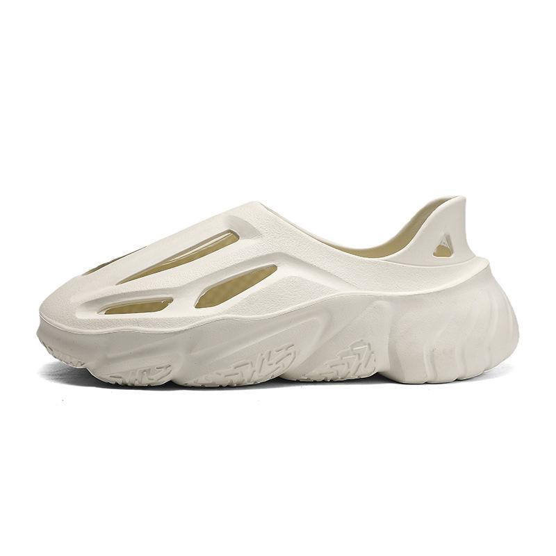 

Великий розмір корейська версія повсякденний універсальний верхній одяг пляжне взуття літо нові дихаючі та зручні чоловічі сандалі взуття з отворами 45 бежевий