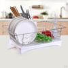 Dish Drying Rack, Compact Rack And Drain Set, Drainer with Adjustable Channel,