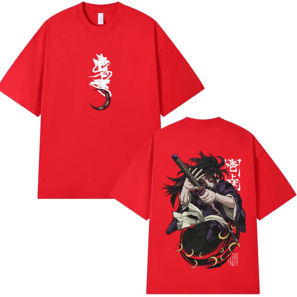 Anime Demon Slayer Kokushibo Grafické tričko Pánské Dámské Oblečení Kreslené Módní Oversized Tričko Pánské Ležérní Bavlněná Trička
