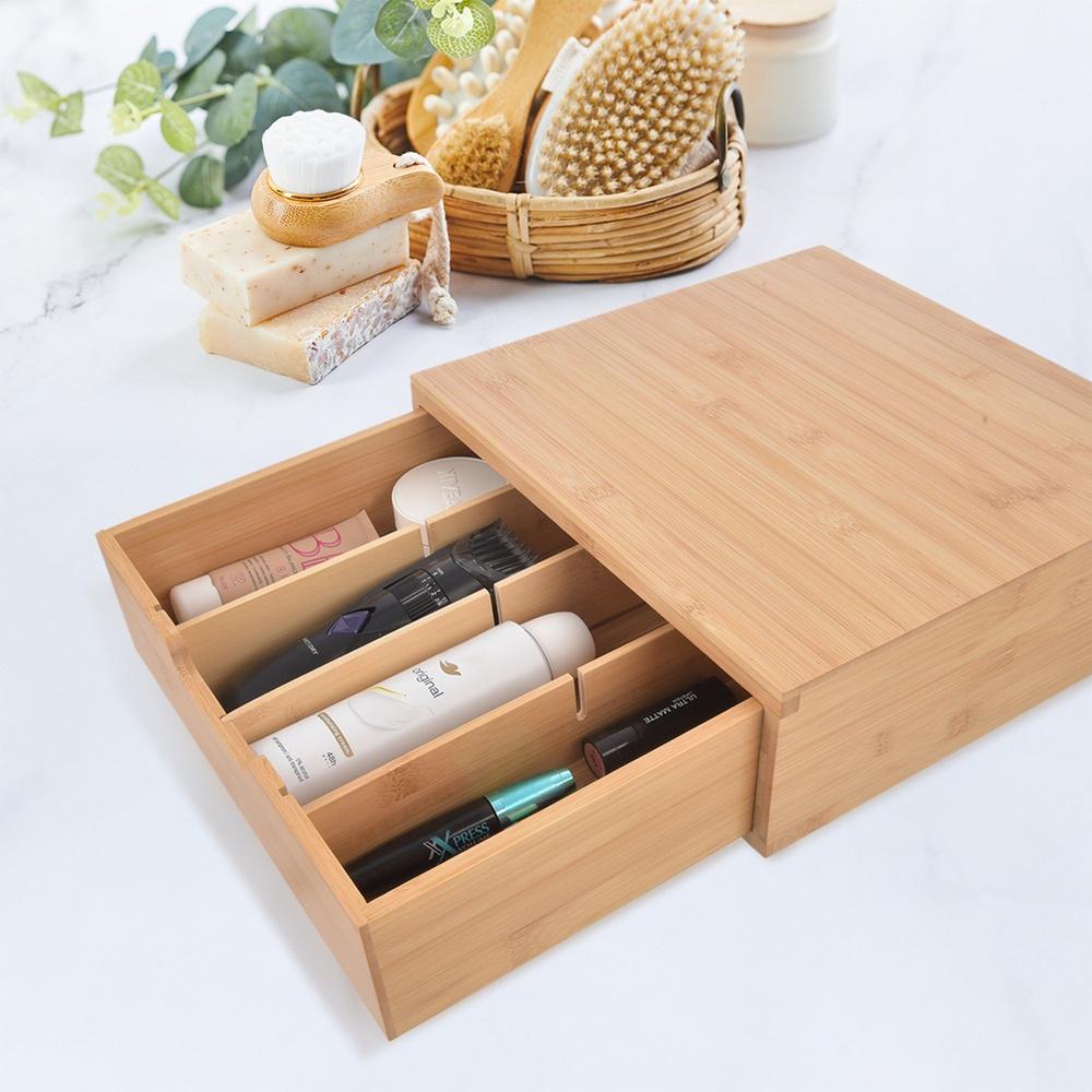 Organizer na Kapsułki do Kawy Pudełko Pojemnik Bambusowy Szuflada Podstawka