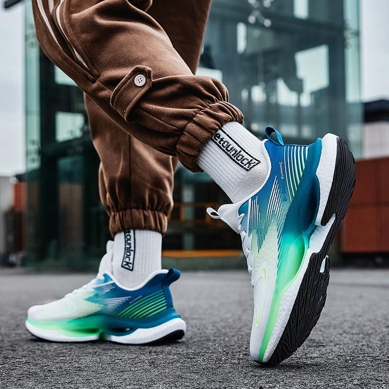 Vier Jahreszeiten Mode Schuh Herrenschuhe Elastische Sohle Laufschuh Partnerschuhe Sportliche Freizeitschuhe Basketball Waschen Tennisschuhe