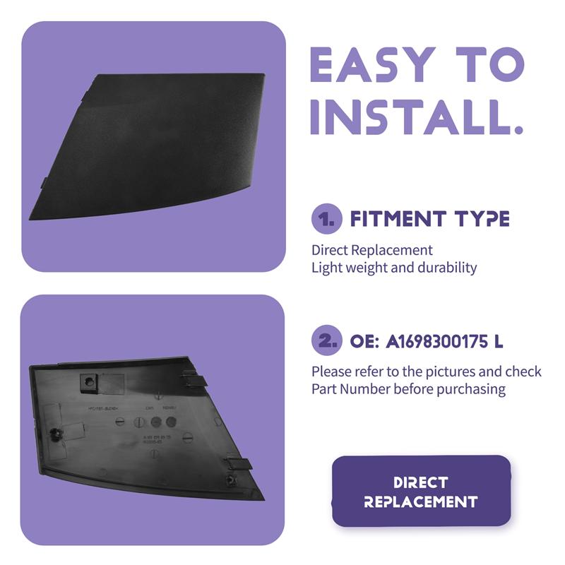 Motorhaubenscharnierabdeckung Windschutzscheiben-Wasserablauf Haubeneckschutz für Mercedes Benz A-Klasse W169-A99D