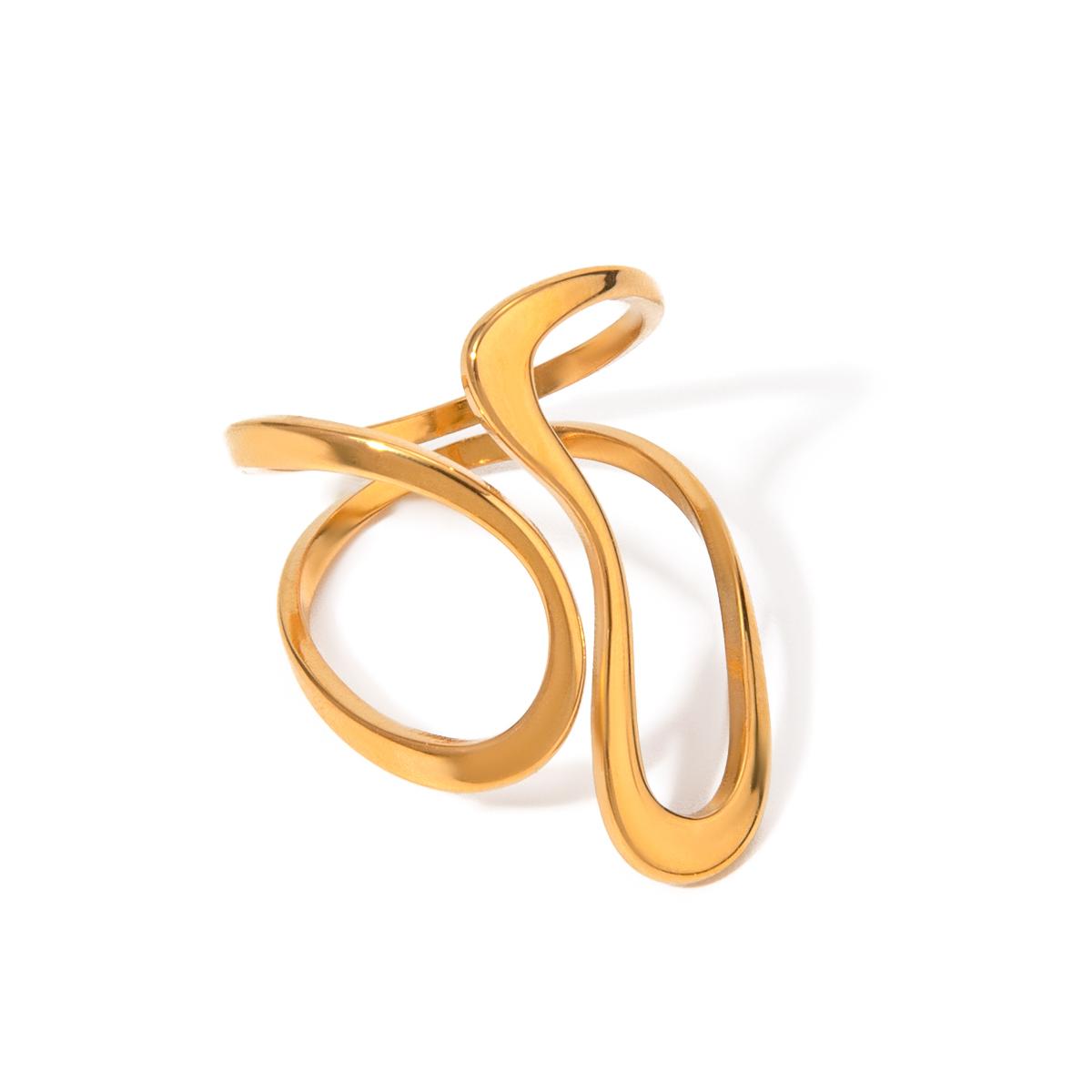 

Yori Stainless Steel Ring New Design Metalic 18 K PVD Plated Ring 2024 Colorfast Popular Party Charms Jewelry Wome