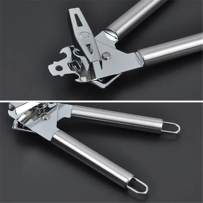 Stainless Steel Professional Tin Manual Can Opener Craft Beer Grip Opener Cans Bottle Opener Kitchen Gadgets Multifunctional