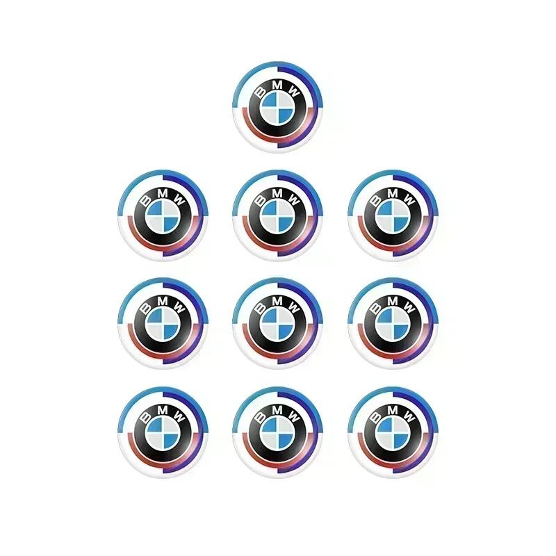 11/14mm Aluminium Bil Fjärrkontroll Nyckel Klistermärke Emblem Auto Tillbehör För BMW Performance F30 F10 E90 F20 E46 E60 E70 E39 E36 E87 E92