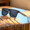 Mens Retro Large Frame Square Sunglasses Fashionable Durable for Travel Outdoor Leisure Wear