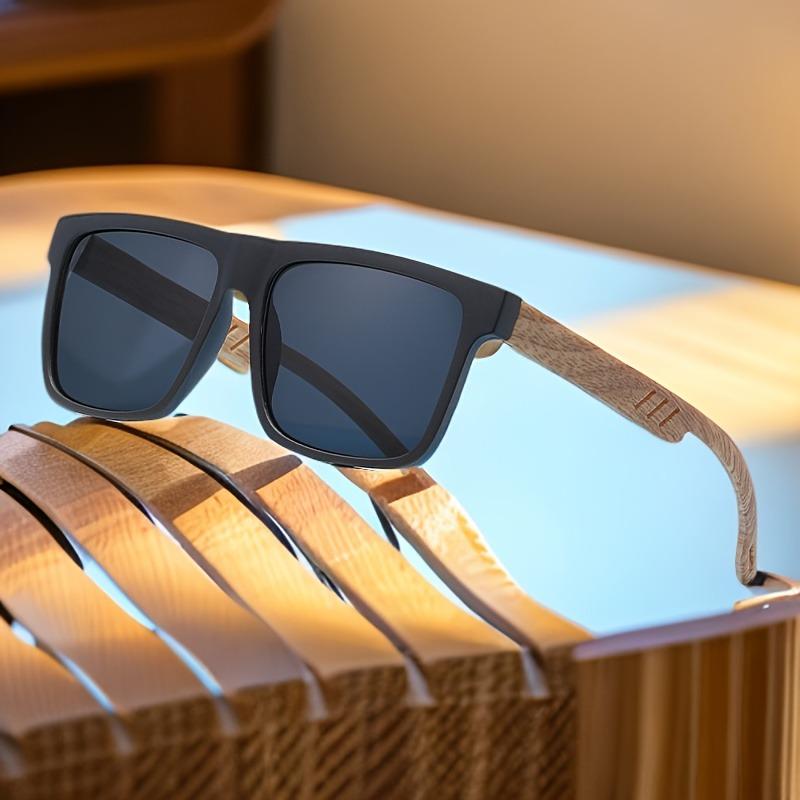 Mens Retro Large Frame Square Sunglasses Fashionable Durable for Travel Outdoor Leisure Wear