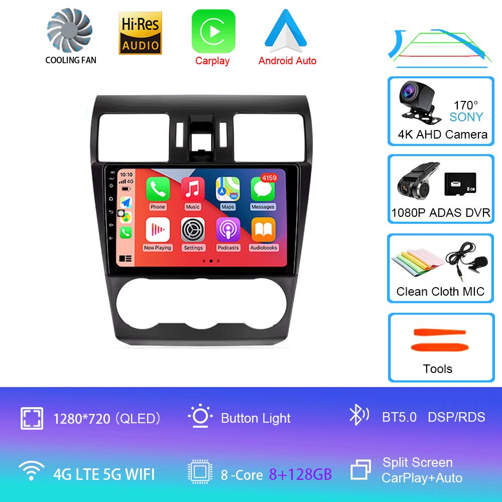 Car Radio Android 14 For Subaru Forester 4 SJ XV 2012-2015 4G Multimedia Video Player Navigation GPS Carplay 360 Camera