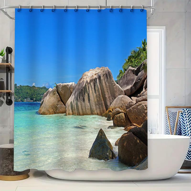 

Black Paw Print Shower Curtain 3D Animal Pattern Decorative Bath Room Hanging Liner Waterproof Polyester Fabric 90x180cm