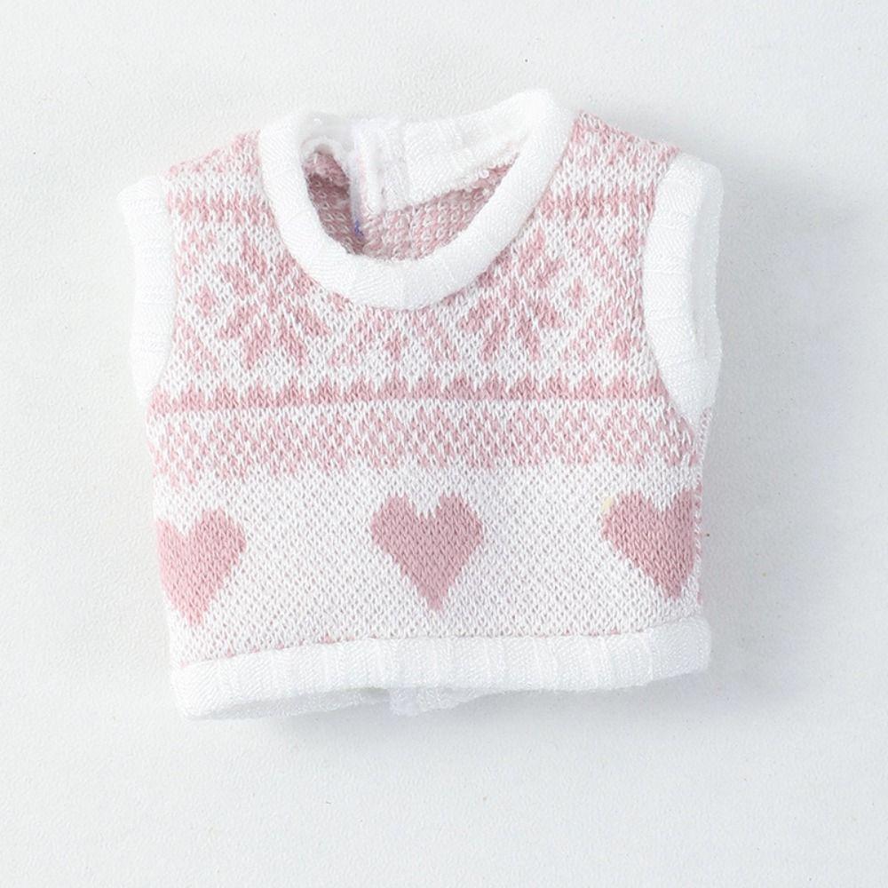 Obitsu 11 Doll Clothes Knitted Tops Snowflake Love Cardigan Cute Vest For OB11 Dolls Accessories Soft Coat For 1/12Bjd Dolls