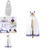 Betoverende Emilia-jurk cosplay set met elegante pruik voor dames, perfect voor een anime-feestkostuum.