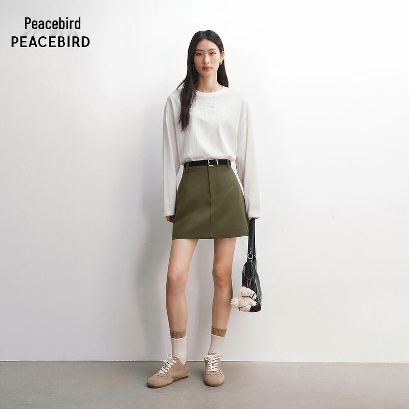 PEACEBIRD High-Waist Casual Short Skirt ABGEG1544
