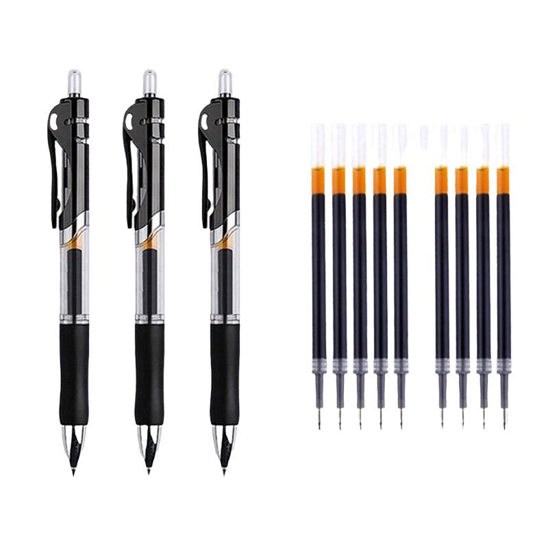 0.5mm Clickable Ballpoint Pen Refill in Black, Red, Blue - Ideal for Signatures and Meetings, Perfect for Students and Office Use