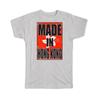Gift T-Shirt : Made In Hong Kong Flag Retro Artistic Konger Expat Country