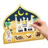 36 pezzi/set Kit Artigianale Adesivi per Festa Islamica Ramadan Etichette Regalo da Appendere Adesivi Luna Crescente Forniture per Festa Moschea Attività Decorazioni