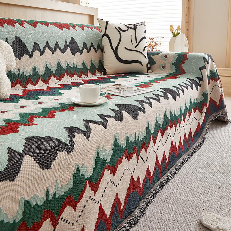 

Retro Sofa Furniture Towel Knit Sofa Furniture Blanket Non-slip Couch Case Anti Cat Scratch Jacquard Couch Towel All-inclusive Case Textile Towel 90x90cm 1pcs