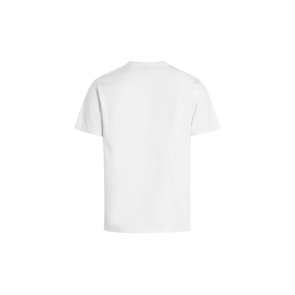 Maison Kitsune Ss22 Letter Logo Print Crew Neck Cotton Short Sleeve T-Shirt Men Tops White IM00130KJ0035P100