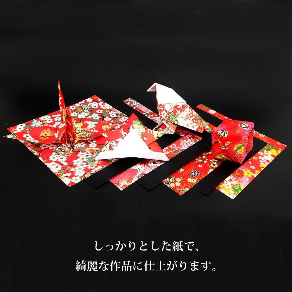 Ehime Paper Washi Yuzen 15cm x 10 Co., Ltd. Paper, Hand-Dyed Chiyogami, Red, Sheets, TZM-5015R