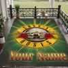 Custom Text Printed Rug Guns N’ Roses Non Slip Floor Carpet For Home Room Decor