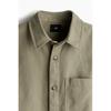 H M Regular Fit Cotton Twill oversHirt kHaki Green
