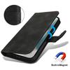 For iPhone 13 Pro Wallet Case Double Folded Edge Skin Touch PU Leather Flip Phone Cover