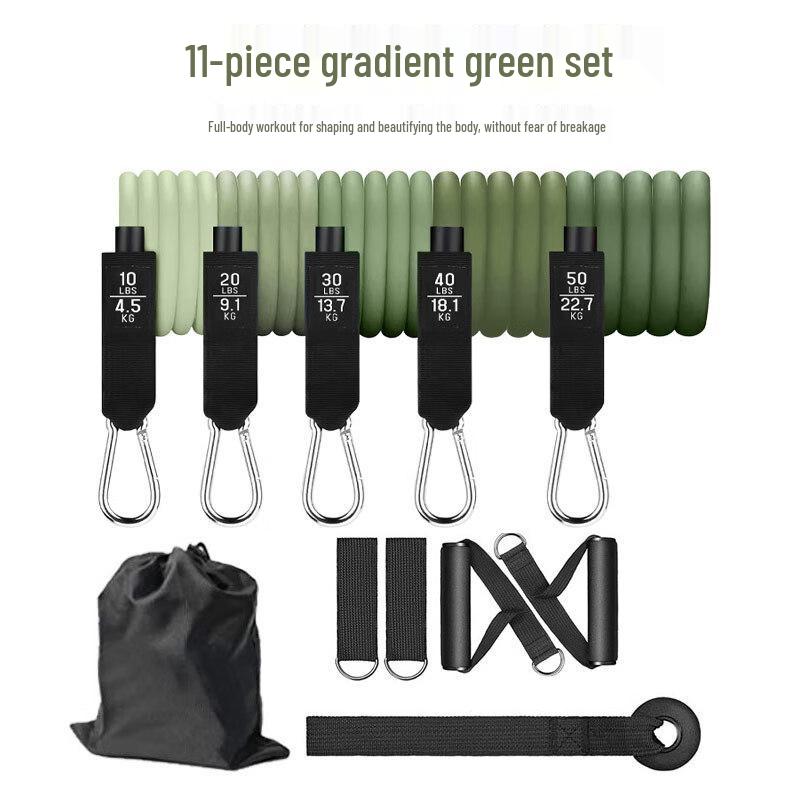 11-Piece 150lb TPE Resistance Band Set