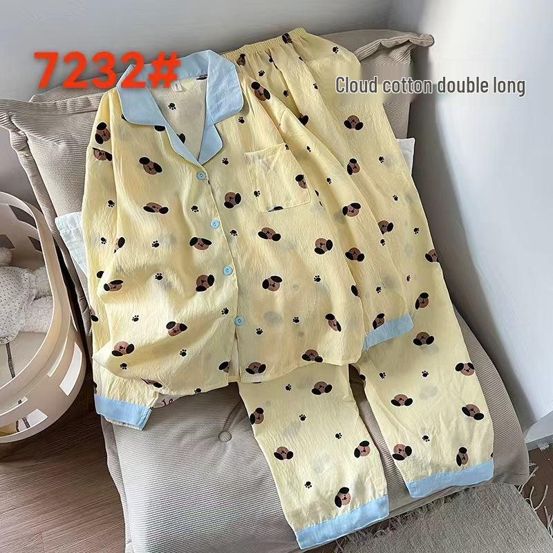 

New Women s Cartoon Anime Long Sleeve & Pants Cardigan Homewear - Spring & Autumn Collection Size 4 (110-140 jin)