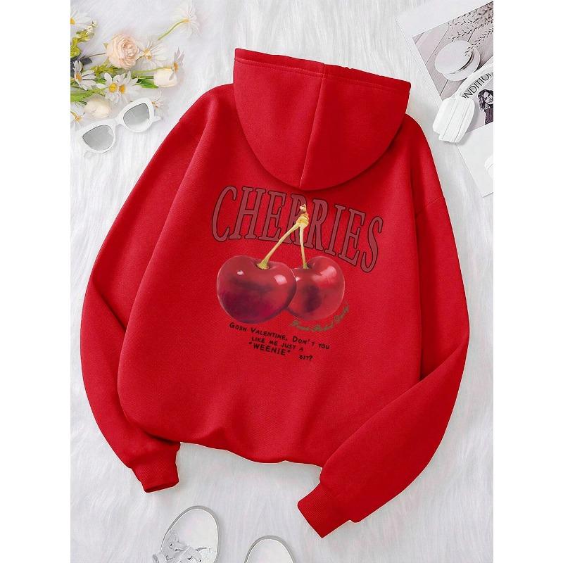 Cherries Cosh Valentine Lustiger Druck Hoody Männer Hip Hop Pullover Hoodie Lose Warme Sweatshirt Mode Fleece Kleidung Hoodies & Sweatshirts Herren