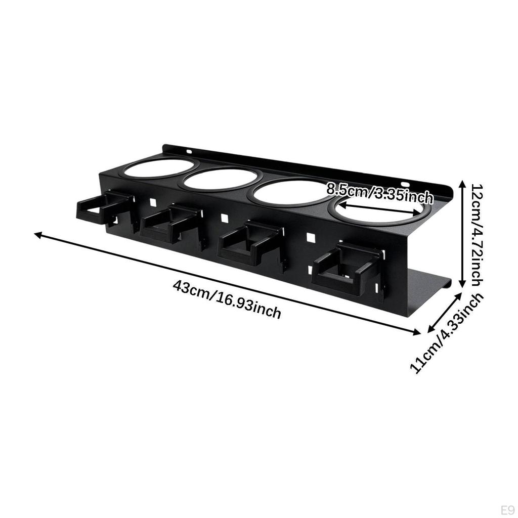 Spray Bottle Holder Car Wash Tool Organizer Bracket Cleaning Supply Hanger with Hooks for Garage