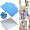 16Pcs Mirror Wall Sticker Rectangle Self Adhesive Decor Stick