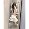Sweet little fly sleeve floral dress female summer small man bow waist fugitive princess puffy skirt