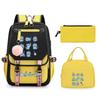Animation Cartoon Printing Large Capacity Lightweight Student Schoolbag Children'S Leisure Backpack Three-Piece Set