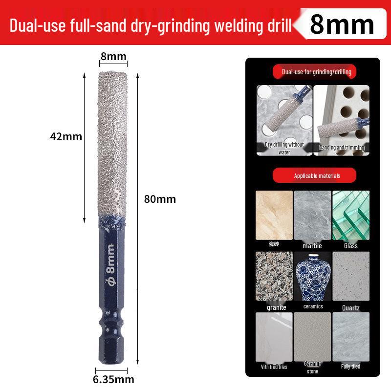 Brazed Diamond Dry Drill Bit for Ceramic, Tile, Glass & Marble