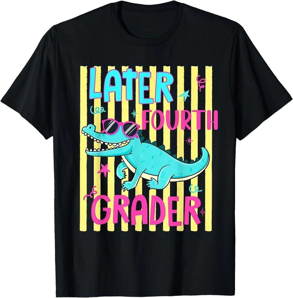 See You Later 4th Grader Last Day School Teacher Alligator T-Shirt L