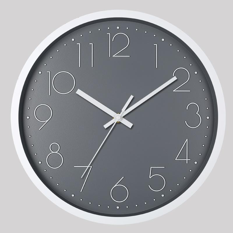 12 Inch 30CM Silent Wall Clock, Creative and Fashionable, Three-dimensional Digital Minimalist Clock for Home Living Room
