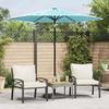 Blue Sun Umbrella with Steel Pole 223 X 223 X 213 Cm