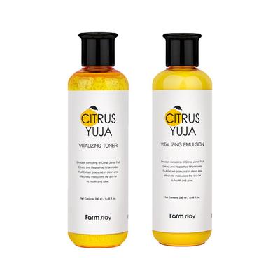 Toner Revitalisant YUJA aux Agrumes, Émulsion 280ml (3 Options)