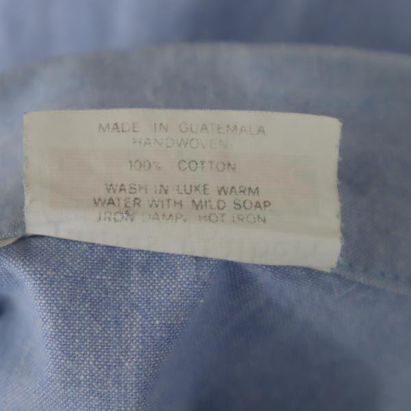 Vintage 60s 70s Short Sleeve Chambray Shirt L Men's Used