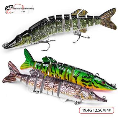 Multi-Joint Long Cast Pike Fishing Lure – Artificial Hard Bait for Sea Fishing