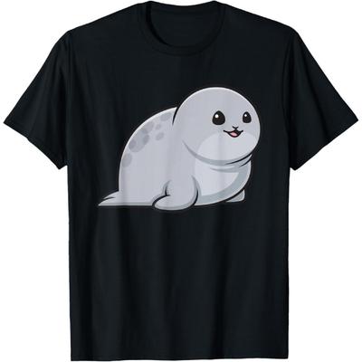 Kawaii Fat Chubby Seal Funny Adorable Seal T-Shirt