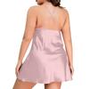 Women's Plus Size Lightweight Homewear Strapless Ice Silk Short Nightdress