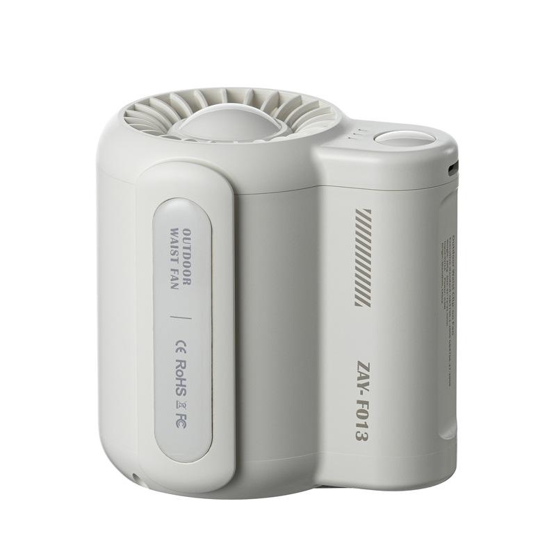 Mini Clip Fan Neck Waist Fan Air Cooling USB Rechargeable Belt Portable Clip Fan For Outdoor Travel 3 Speeds Strong Handheld Fan