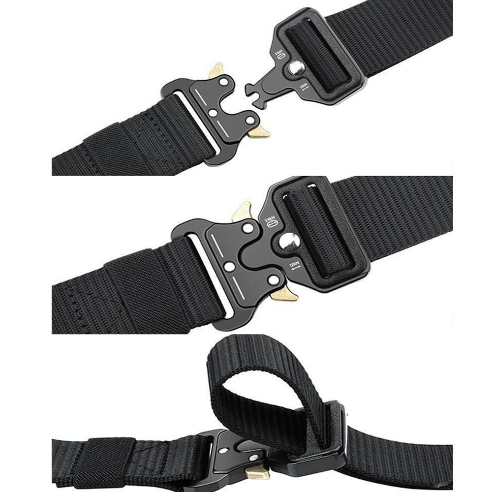 New Outdoor Sport Men Belt Big Size Cloth Fabric Buckle Belt Nylon Belts Outdoor Hunting