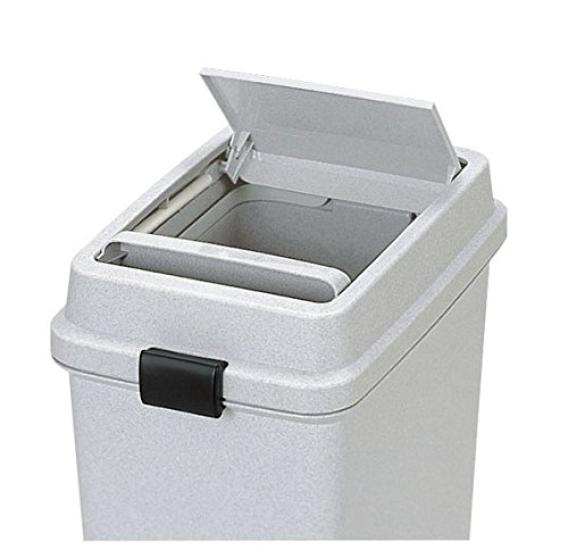 Shinki Gosei Tombo Fab Push Trash Can 35 Liter Lid Push Type Gray Width 37 x Depth 25 x Height 7cm Made in Japan
